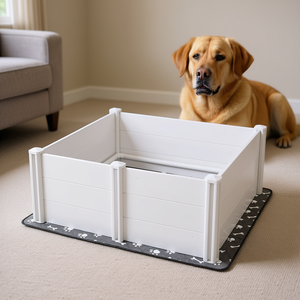 Large Dog <b>Whelping</b> <b>Box</b> 48 X 48 X 18.1 Inch Adjustable Height Door Pet House For Large Breeds Indoor Use - Product Image 2