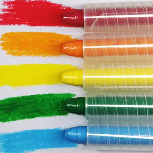 Set <span class=keywords><strong>di</strong></span> 12 Gessetti Colorati Senza Polvere per Bambini con Impugnature Scanalate Facili da Impugnare, Lavabili, per Cavalletti e Sale Giochi - Product Image 5