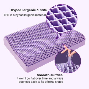 Oreiller respirant 100% TPE, oreiller dynamique sans pression pour le cou, noyau d'oreiller à haute élasticité pour soulager le stress, 2 tailles pour enfant/adulte - Product Image 2