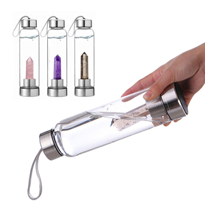 Bouteille d'<span class=keywords><strong>eau</strong></span> en cristal de Quartz, gourde en verre, avec cristaux, 10 ml - Product Image 2