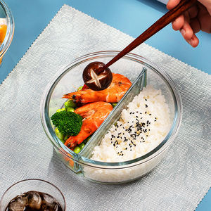 Micro-ondes nouveau Design verre à haute teneur en Borosilicate récipient de stockage des aliments ensemble boîte à déjeuner avec couvercle <span class=keywords><strong>420</strong></span> ml 660 ml 950 ml - Product Image 6