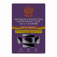 Protector de Pantalla de Privacidad 360° Mate de TPU 2026, 180*120mm, Anti-Espía, Anti-Rayones, 4 Capas, Transparente, Suave, Impermeable para Teléfono Móvil