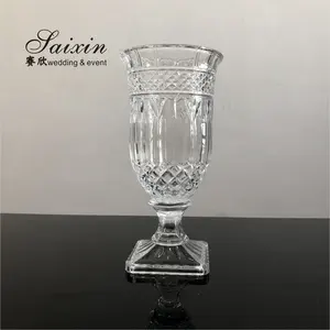 Vases de fleurs en verre cristal, décoration de mariage, vente en gros d'usine, 12 pièces