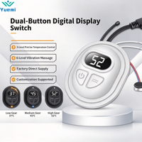 Contrôleur de chauffage à double bouton avec affichage numérique, 3 niveaux de température, 6 modes de massage par vibration pour ceinture chauffante, OEM ODM CE RoHS