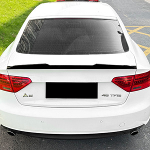 สปอยเลอร์หลังคาร์บอนไฟเบอร์ลายไม้สีดำเงา ABS ทรง Ducktail สำหรับ Audi A5 8T S5 ปี 2007-2016 - Product Image 1