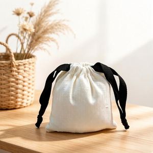 Wholesale Custom Size <b>Small</b> Reusable Cotton Twill Drawstring <b>Bag</b> Organizer Pouch for Travel Jewelry Storage Coins & Trinkets - Product Image 3