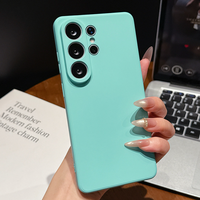 Coque de téléphone en silicone liquide pour Samsung Galaxy S26 Ultra, protection d'appareil photo carrée souple de couleur unie, étui de couple S27 Pro S27 Ultra
