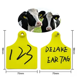 China Supplier Good Quality Tpu Material Veterinary Livestock Animal Ear Tag Large Size Cattle Ear Tag With Pin