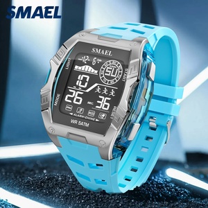 นาฬิกาดิจิตอล SMAEL 8130 สปอร์ตโครโนกราฟ หน้าปัดเรืองแสง กันน้ำ 5BAR สายพลาสติก ดีไซน์ทันสมัย - Product Image 5