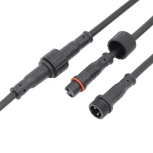 Conector de plástico de 2 pinos à prova d'água aohua m12