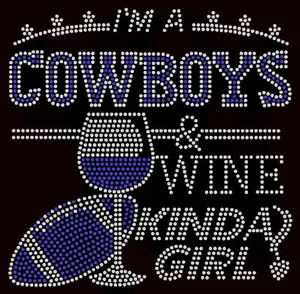 Transfert de strass Cowboys Diva Star à thermocoller, motif en strass à repasser, vente en gros - Aprise - Product Image 5