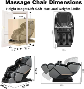 USA Germany Warehouse Rolling Walking Chair Zero Gravity Heating Airbag Luxury Home Recliner - Product Image 6