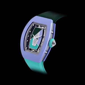 Reloj de pulsera mecánico automático de alta calidad con caja de cerámica de color estilo charm de diseñador y esfera grabada. - Product Image 3