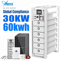 Sistem Energi Surya Hibrida Lengkap 30kwh 50kwh untuk Penyimpanan Energi Industri & Komersial