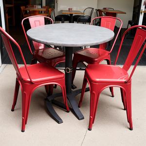 Moderno stile nordico in metallo con struttura sedia da pranzo per la casa e il ristorante balcone tavolo per soggiorno e giardino - Product Image 1