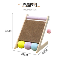 Griffoir pour chat multifonctionnel moderne et classique, avec rouleaux de sisal colorés, en bois massif durable, thème Noël