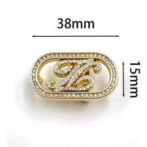 फैशन डिजाइनर बैग कस्टम 40 मिमी डी कास्टिंग गैंडा नाम लेबल स्टिकर भ्रूण के लिए खाली पत्र प्लेट लोगो - Product Image 6