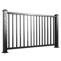 Rampe de balcon moderne en acier galvanisé anti-corrosion, fixation au sol pour appartements et bâtiments commerciaux