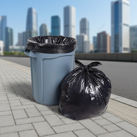 Sacs poubelle réutilisables en plastique PE recyclé, résistants, thermoscellables, avec impression sérigraphique pour usage domestique
