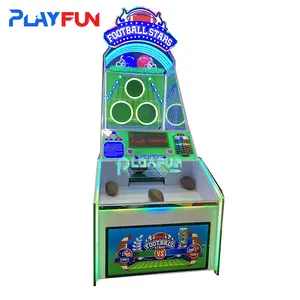 Playfun Kleurrijke Voetbalsterren Vaardigheid Verlossing Arcade Game Machine Munt-Op Bal Gooien Schietkamer Sportarcade