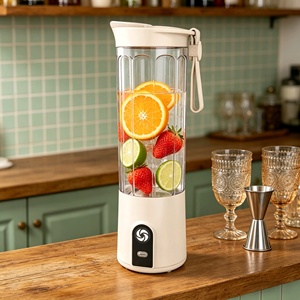 USB Rechargeable 550ML Portable Blender <b>Mini</b> Wireless Juicer Cup 6 Blades Smoothie <b>Maker</b> <b>Ice</b> Crusher for Travel - Product Image 1