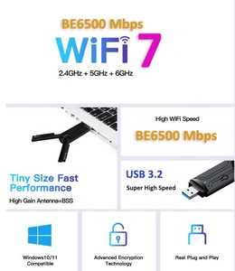 Adaptateur USB Wi-Fi 7 Tri-Bande AX5400 BE6500 <span class=keywords><strong>Carte</strong></span> Réseau Sans Fil 2.4G/5G/6G Wi-Fi 802.11BE Dongle <span class=keywords><strong>pour</strong></span> <span class=keywords><strong>Ordinateur</strong></span> Sans Pilote - Product Image 2