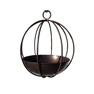 Jardinière suspendue en fer forgé faite à la main, taille personnalisée, forme ronde, de qualité supérieure pour les fournisseurs en gros - Product Image 1