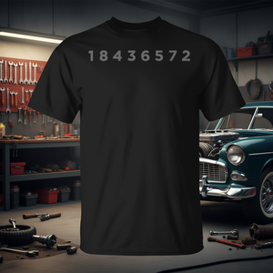 T-shirt promotionnel unisexe noir pour adulte, motif « Engine Firing Order », référence 18436572 - Product Image 3