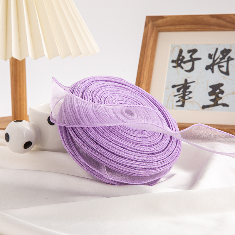 Grande assiette violet clair 4CM40 yards fil queue de poisson