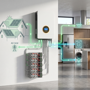 Convertisseur solaire tout-en-un mural empilable avec affichage numérique pour le stockage d'énergie domestique, sortie 0-5 kWh - Product Image 5