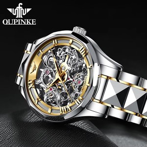 Reloj de Pulsera OUPINKE 3168 para Hombre, Mecánico, de Lujo, Automático, con Cristal de Zafiro, Resistente al Agua, con Correa de Acero de Tungsteno - Product Image 4