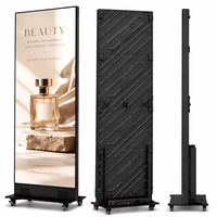 Écran d'affichage LED intelligent portable P2.5, intérieur/extérieur, pliable, avec support mobile et animation pour la publicité