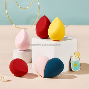 Éponge de <span class=keywords><strong>maquillage</strong></span> douce lavable avec logo personnalisé 2 pièces/<span class=keywords><strong>lot</strong></span> mélangeur de fond de teint avec cosmétiques de beauté sans latex - Product Image 1