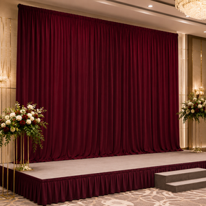 Custom Size Spandex Event <b>Backdrop</b> Curtain for Hotel Project Stage Display and Rental Setup Supplier - Product Image 1