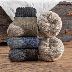 Yueli Bán Sỉ Len Vớ Dày Mùa Đông Ấm Áp Màu Rắn Merino alpaka Len Vớ Phụ Nữ - Product Image 5