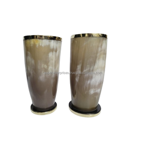 Taza de cuerno de buey de vaca de alta calidad, tamaño personalizado, estilo de logotipo, taza de cuerno de vaca para beber cerveza 100% Natural pura, taza de cuerno para beber - Product Image 6