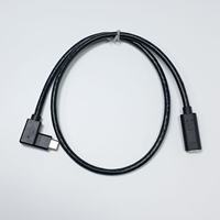دعم التخصيص 90% °   كابل تمديد USB نوع C ذكر إلى أنثى قصير، كابل تمديد منخفض الزاوية لنظام الواقع الافتراضي وأجهزة Steam Deck واللابتوب، بحد أدنى منخفض للطلب
