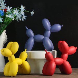 Sculpture de chien ballon créative Art <span class=keywords><strong>déco</strong></span> Décoration moderne de la maison Ornements d'art animaliers <span class=keywords><strong>tendance</strong></span> Collection Figurine <span class=keywords><strong>Chambre</strong></span> Salon - Product Image 2