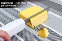 Coupeur de fromage de cuisine 3 en 1 Réchauffeur automatique de beurre de cacahuète Couteaux électriques Argent