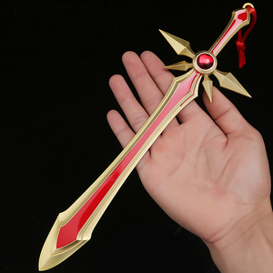 Espada de Juguete Pequeña de Aleación de Zinc, Totalmente Metálica, Espada de Leona del <span class=keywords><strong>Amanecer</strong></span> Radiante de League of Legends, 30 cm, 210 g - Product Image 3