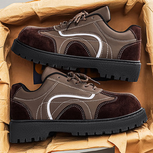 Zapatillas de moda punk de estilo británico retro para hombre, con aumento de altura y diseño de empalmes, informales y de estilo avanzado, novedad primavera 2026 - Product Image 3