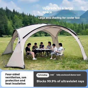 Tienda de cúpula de goma negra de una sola capa para acampar al aire libre Oxford, sombrilla para ahorrar espacio, tienda de bolas a prueba de lluvia para pasar la noche, 2025 - Product Image 4