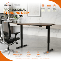 Bureau d'étude électrique réglable en hauteur avec moteur, design ergonomique et écologique pour le télétravail