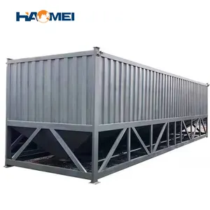 Nouveau réservoir de stockage de ciment Silo horizontal portable 50t 80t 100t meilleur prix avec échelle usine de béton