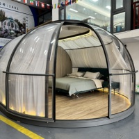 Dôme de camping en polycarbonate pour hôtel en plein air, tente dôme imperméable, hôtel resort, glamping, maison bulle