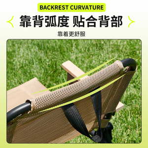 <b>Foldable</b> Picnic <b>Chair</b> Portable Outdoor Camping Furniture Modern Design Lightweight Compact For Garden <b>Beach</b> Travel Use - Product Image 5