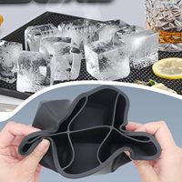2/4/6/8/15 Moule à grille en silicone de qualité alimentaire Whisky Cubetray Maker Blocks Mold With Lid Silicon Ice Cube Tray