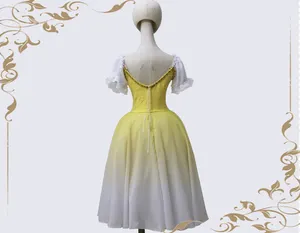 New Gradient Chiffon Lyrical Dance Costume Dress Professional Costumes Of Girls .Tulle Skirt /dress--02