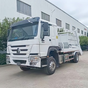Camion benne basculante lourde HOWO 12 m³ avec bras pivotant pour la collecte des déchets à vendre - Product Image 2