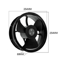 Petit ventilateur de Ventilation de refroidissement DC sans balais silencieux de 254mm industriel 220V AC/EC matériau de lame en plastique OEM/ODM pris en charge